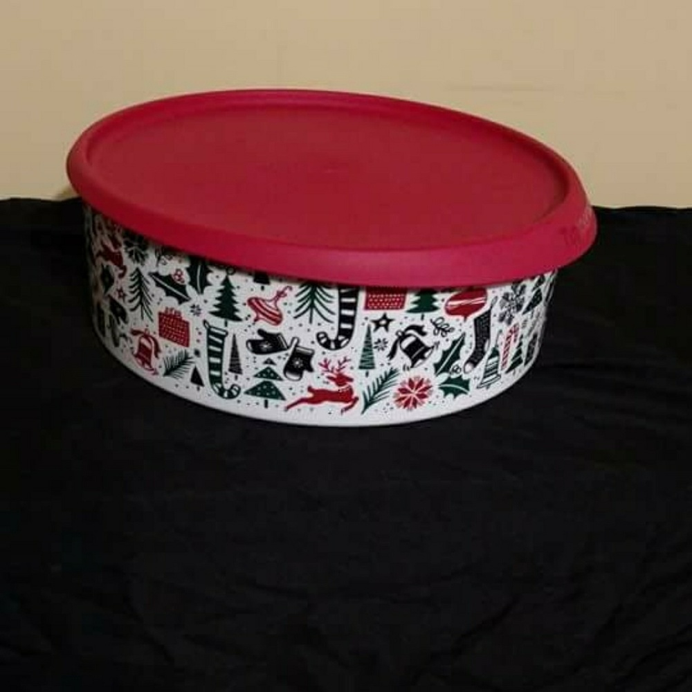 Tupperware - Tis The Season cookie canister